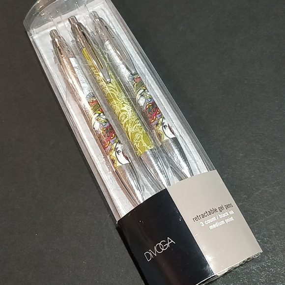 Divoga 3 Count Retractable Gel Pen Medium Point - Picture 3 of 5